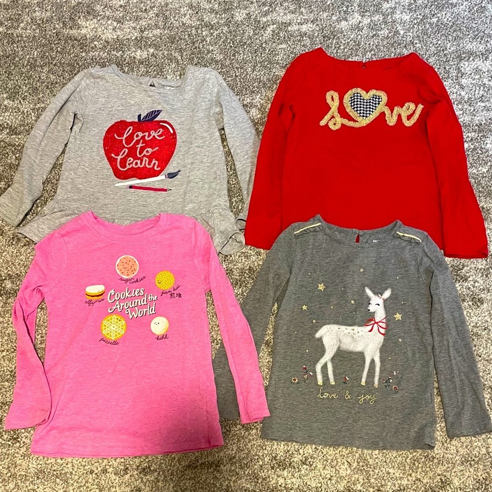 Set of four long sleeve Ts size 5